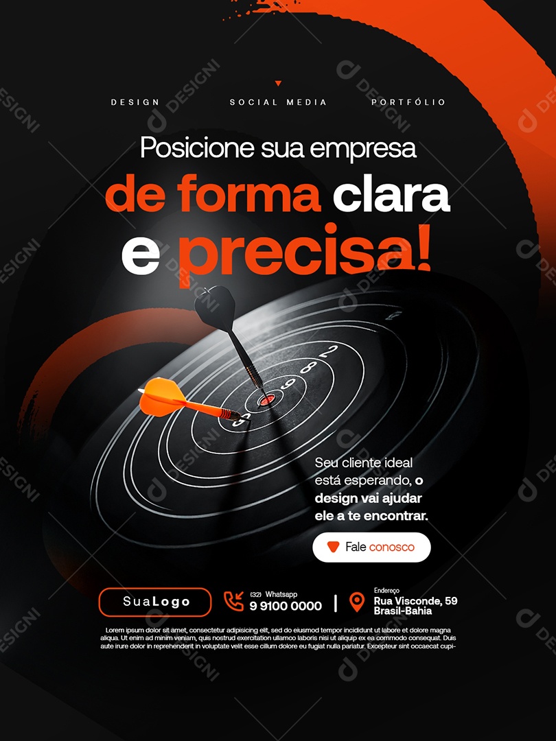 Designer Gráfico Posicione sua Empresa de Forma Clara Social Media PSD Editável