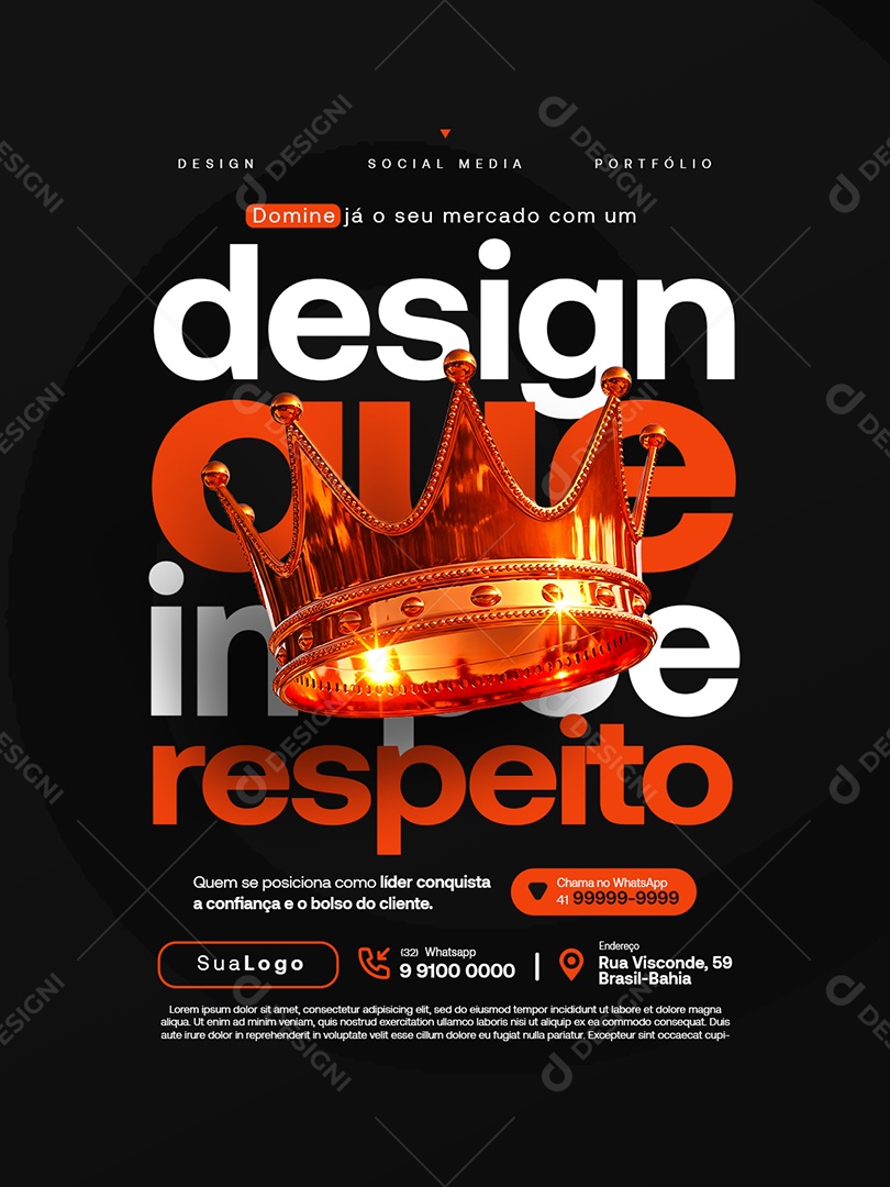 Designer Gráfico Domine Já o Seu Mercado Social Media PSD Editável