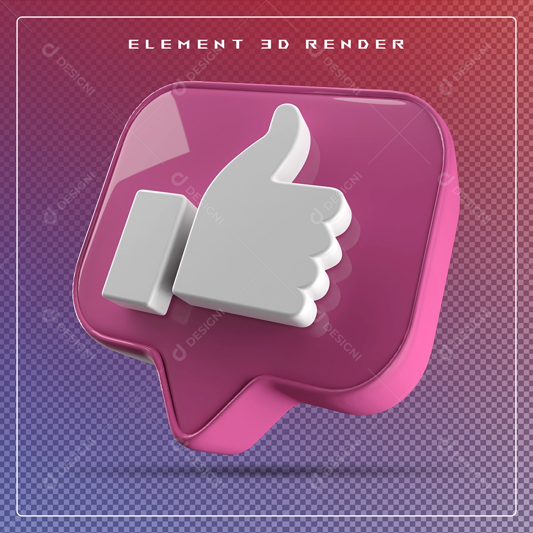 Ícone 3D Emoji Beleza Elemento para Composição PSD