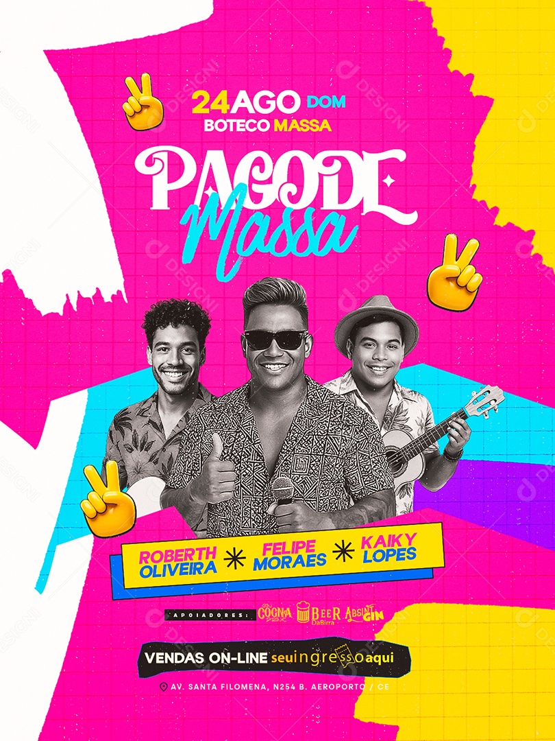 Flyer Pagode Massa Social Media PSD Editável