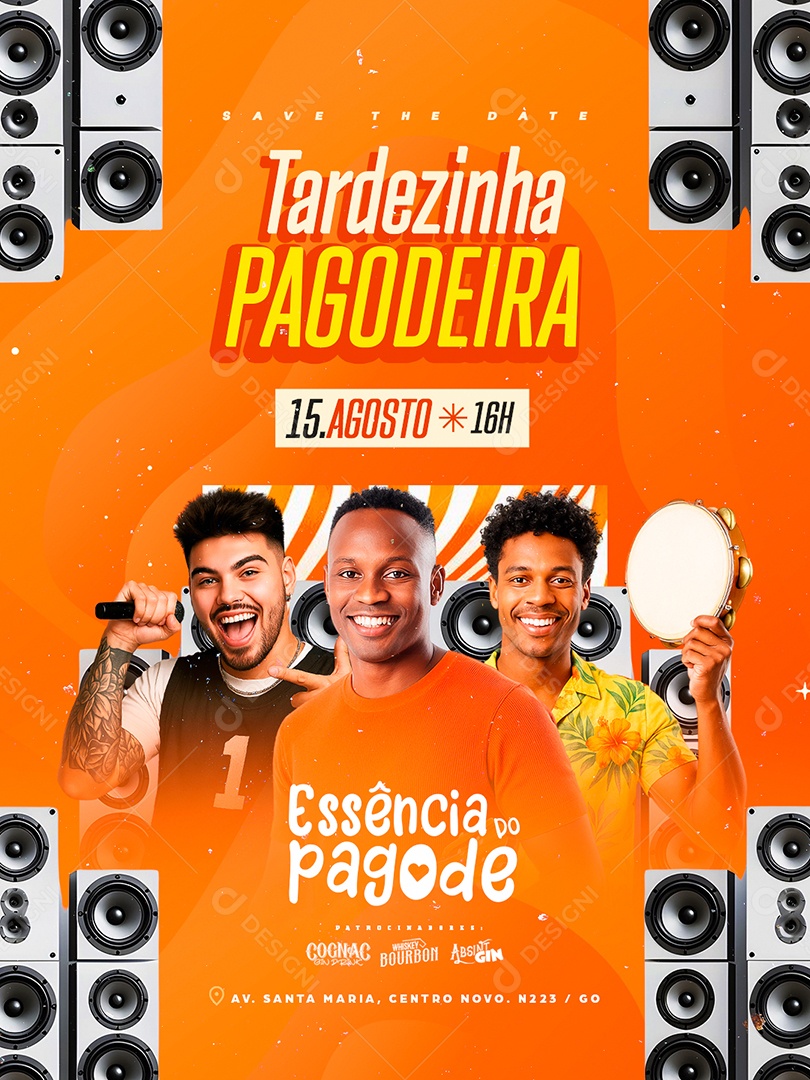 Flyer Tardezinha Pagodeira Social Media PSD Editável