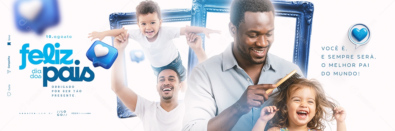 Carrossel Feliz Dia dos Pais 10 de Agosto Social Media PSD Editável