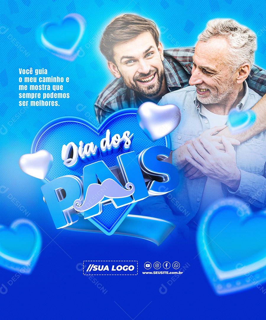 Social Media Voçê Guia Meu Caminho E Me Mostra Que Sempre Podemos Ser Melhores PSD Editável