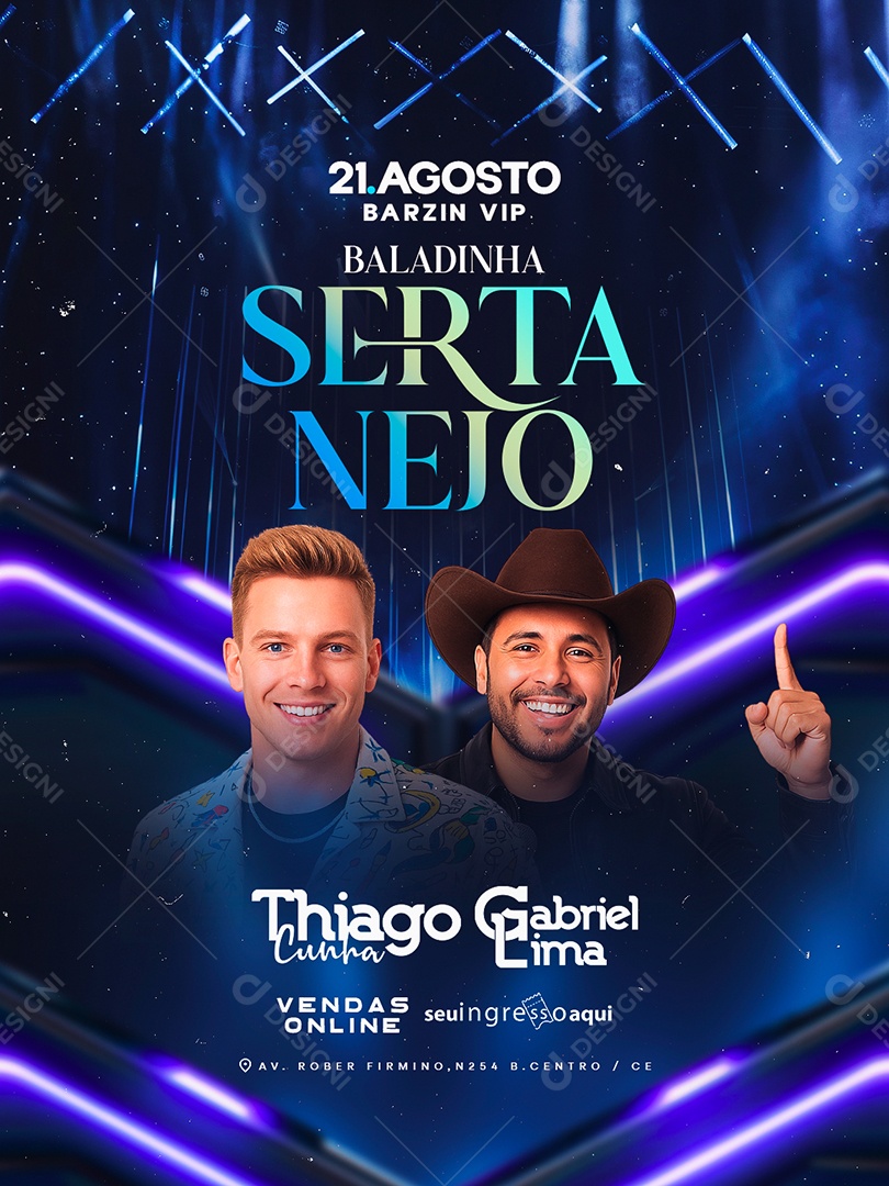 Flyer Baladinha Sertaneja Social Media PSD Editável