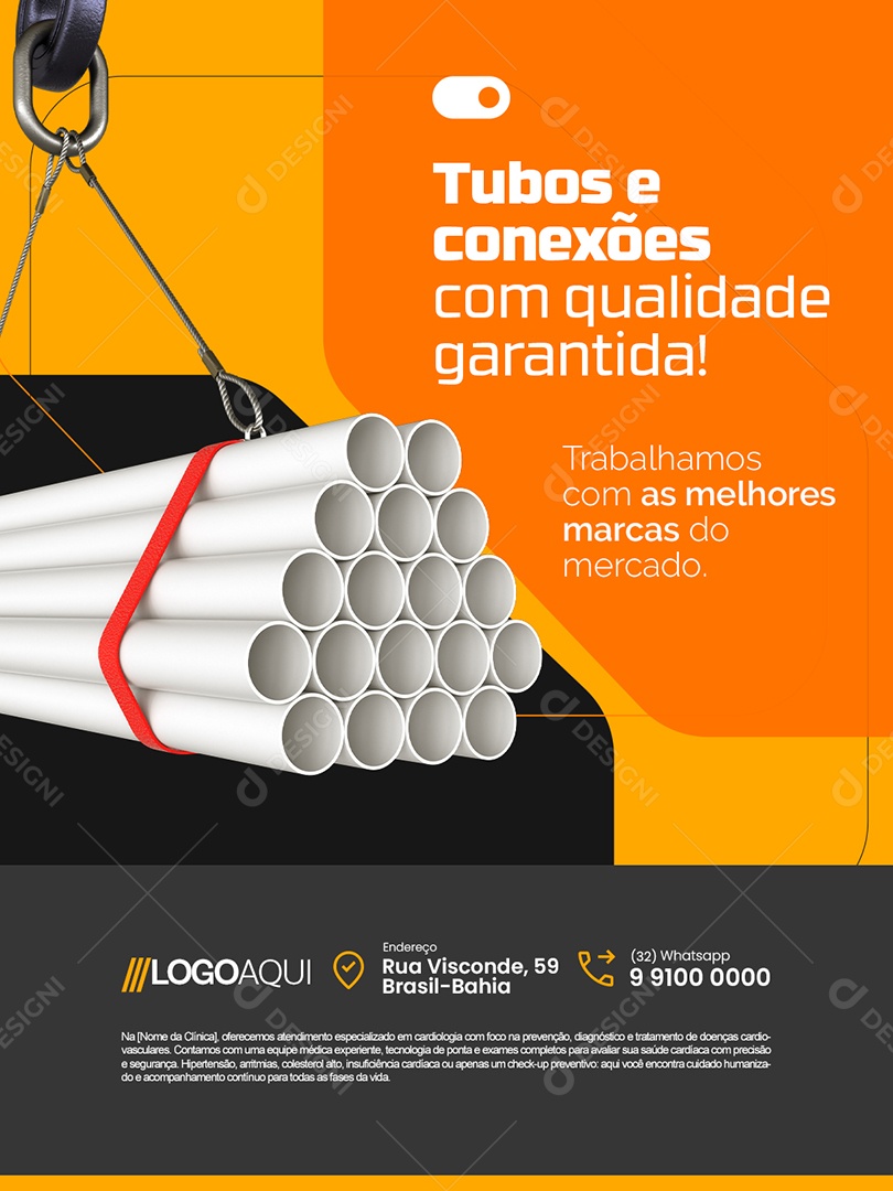 Loja de Tubos e Conexões Social Media PSD Editável