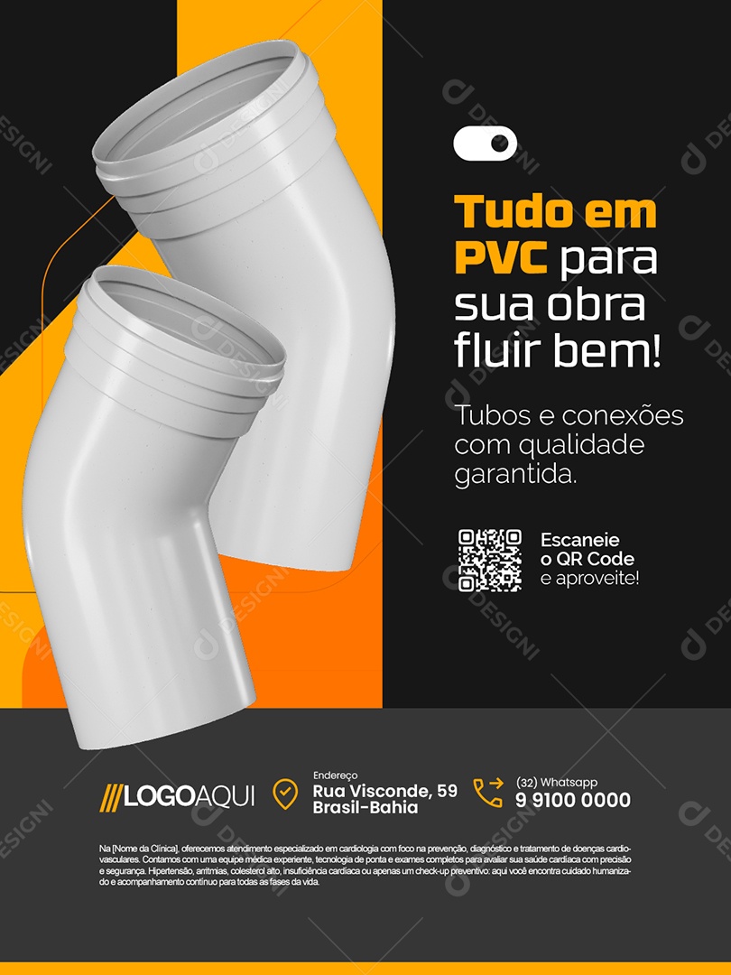 Loja de Tubos Tudo em PVC Social Media PSD Editável