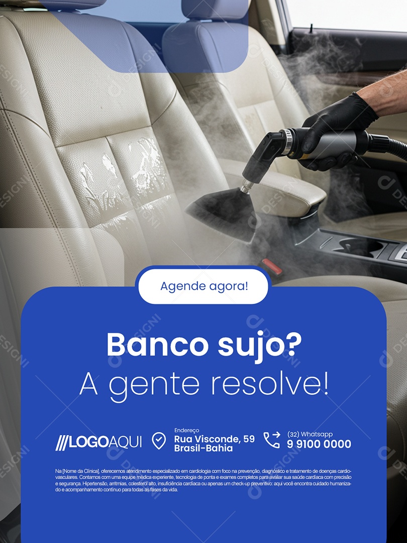 Estofado Agende Agora Banco Sujo Social Media PSD Editável