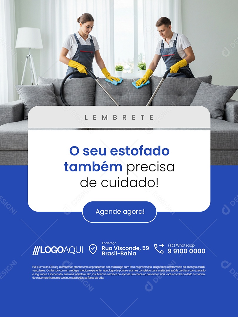 Estofado Lembrete Social Media PSD Editável