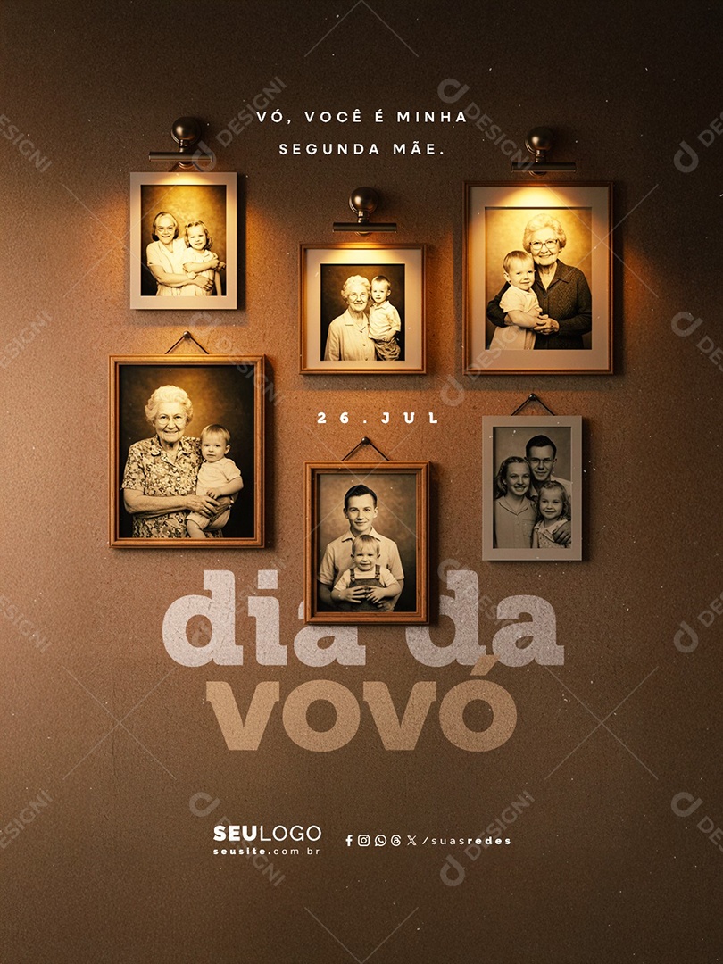 Dia da Vovó 26 de Julho Social Media PSD Editável