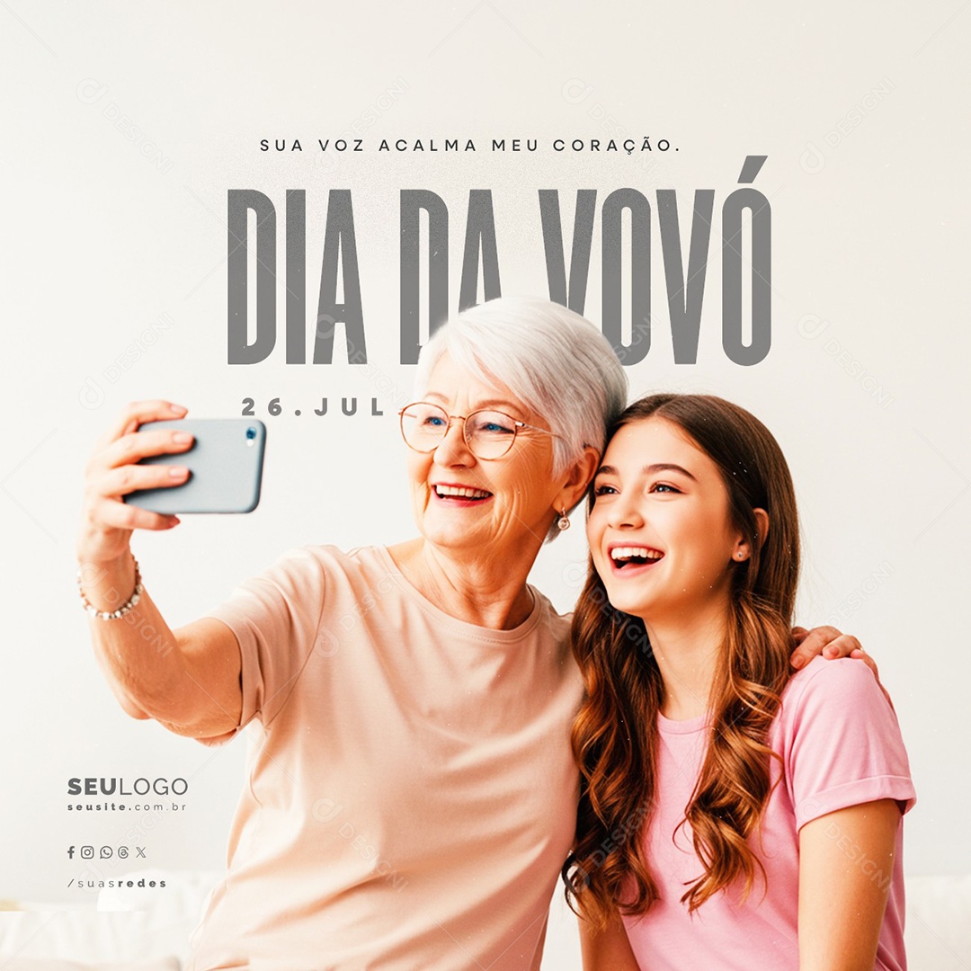 Dia da Vovó 26 de Julho Social Media PSD Editável