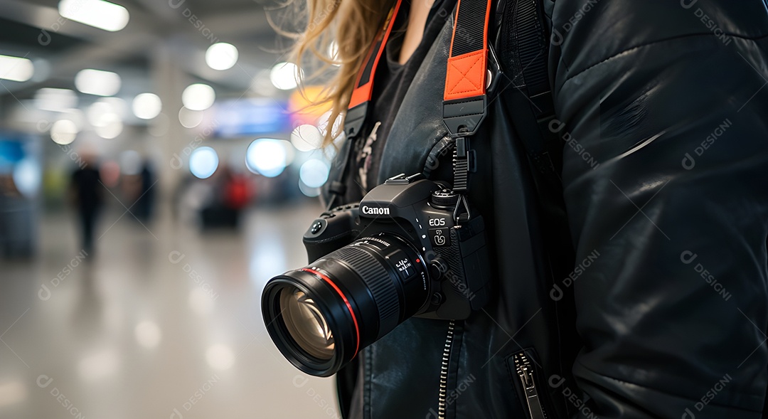 Retrato de uma pessoa segurando câmera