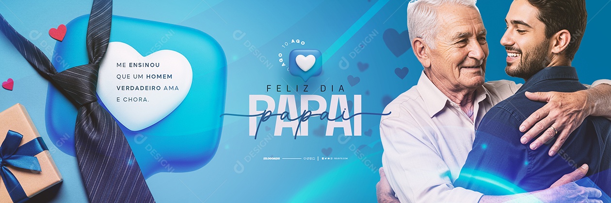 Carrossel Feliz Dia dos Pais 10 de Agosto Social Media PSD Editável