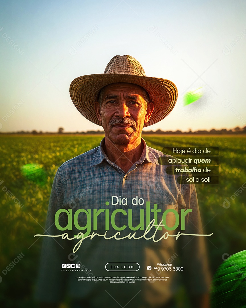 Dia do Agricultor 28 de Julho Social Media PSD Editável