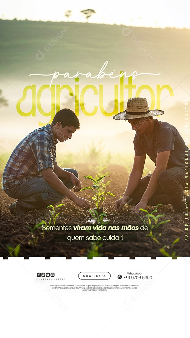 Story Dia do Agricultor 28 de Julho Social Media PSD Editável