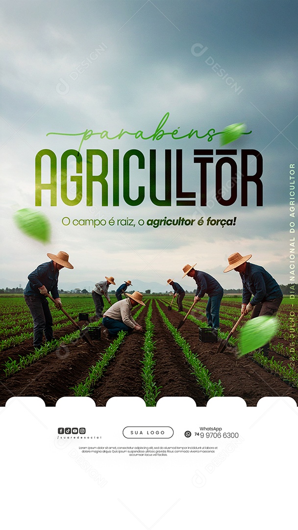 Story Dia do Agricultor 28 de Julho Social Media PSD Editável