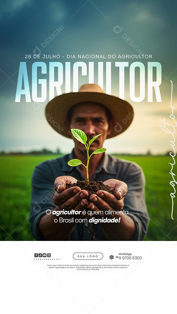 Story Dia do Agricultor 28 de Julho Social Media PSD Editável