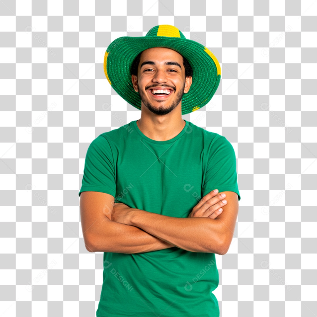 Jovem Torcedor Dia do Futebol PNG Transparente