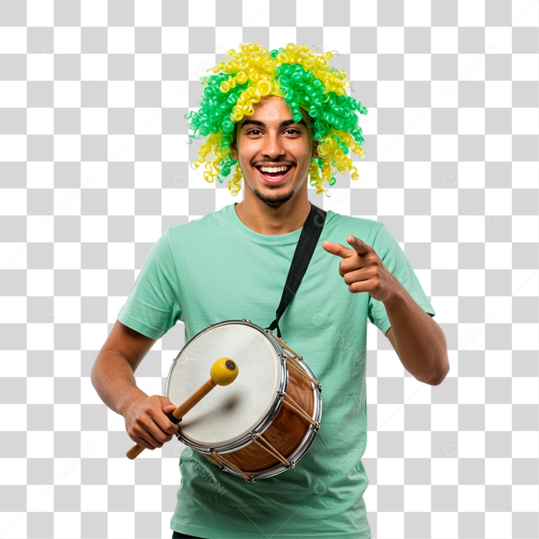 Jovem Torcedor Dia do Futebol PNG Transparente