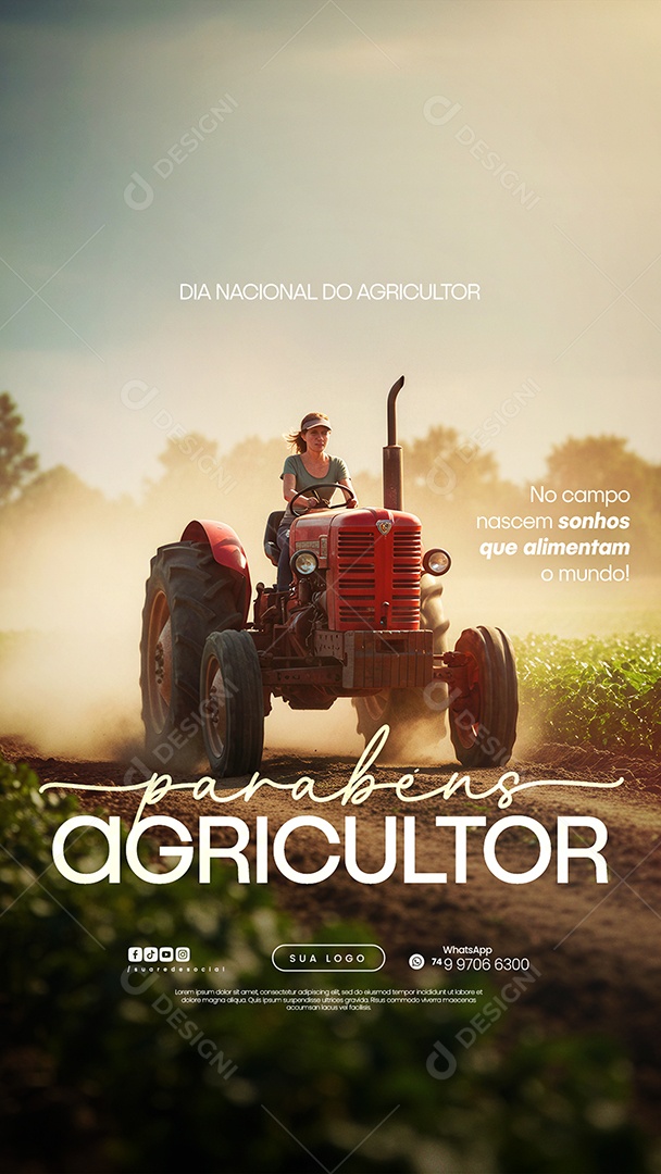 Story Dia do Agricultor 28 de Julho Social Media PSD Editável