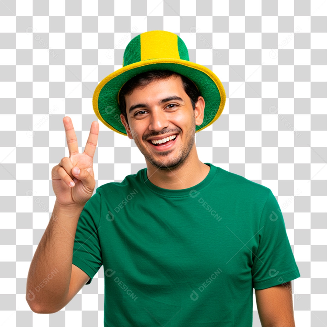Jovem Torcedor PNG Transparente