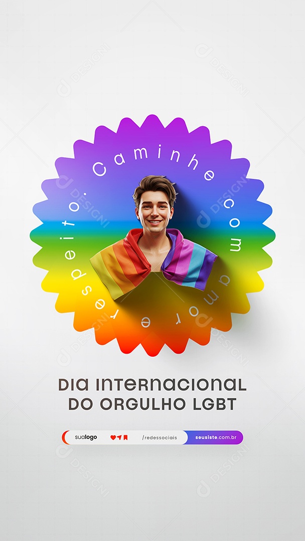 Story Dia Internacional do Orgulho LGBT Social Media PSD Editável