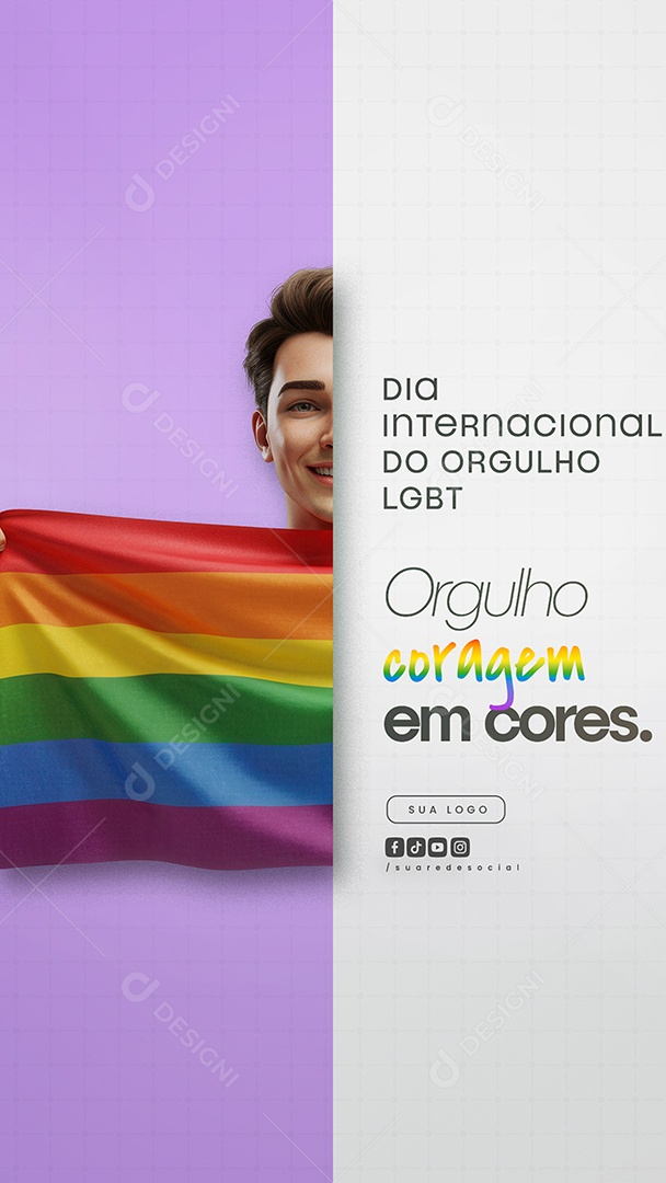 Story Dia Internacional do Orgulho LGBT Social Media PSD Editável