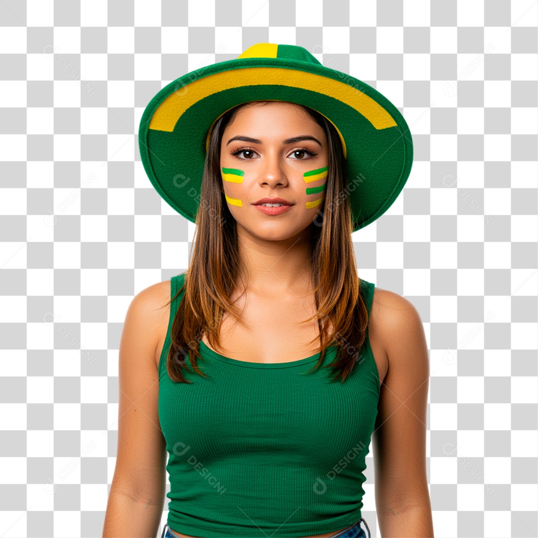 Jovem Torcedora PNG Transparente