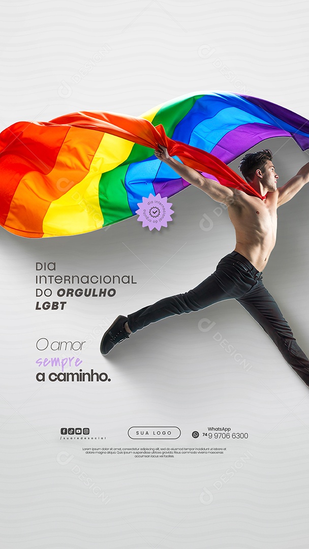 Story Dia Internacional do Orgulho LGBT Social Media PSD Editável