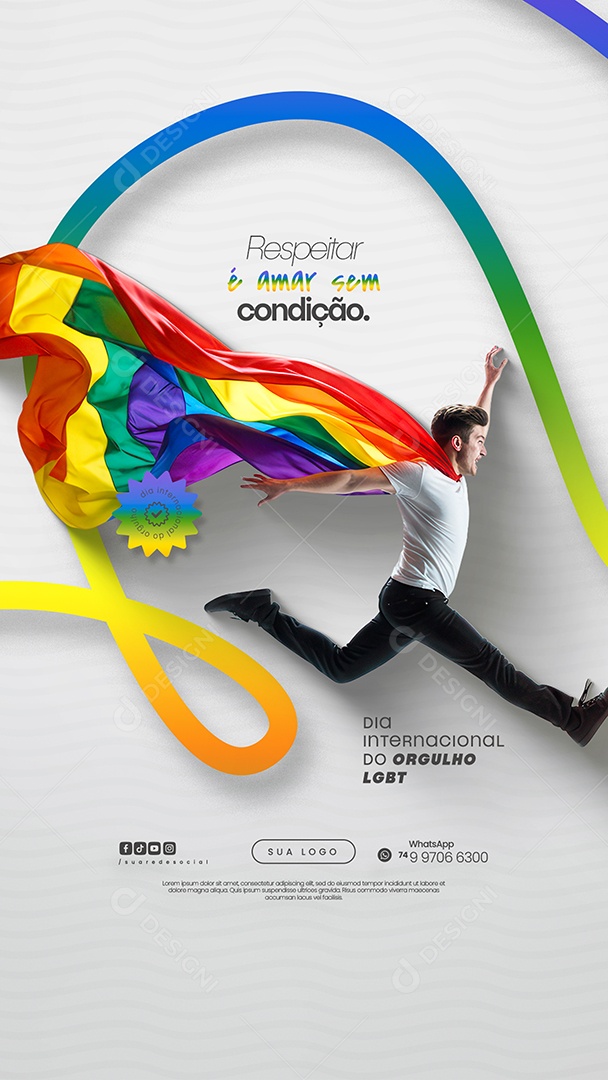 Story Dia Internacional do Orgulho LGBT Social Media PSD Editável