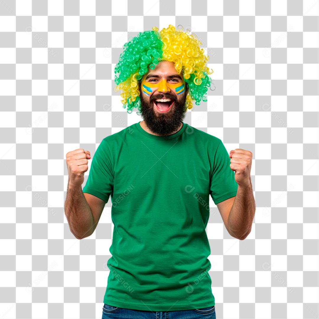 Torcedor Comemorando PNG Transparente