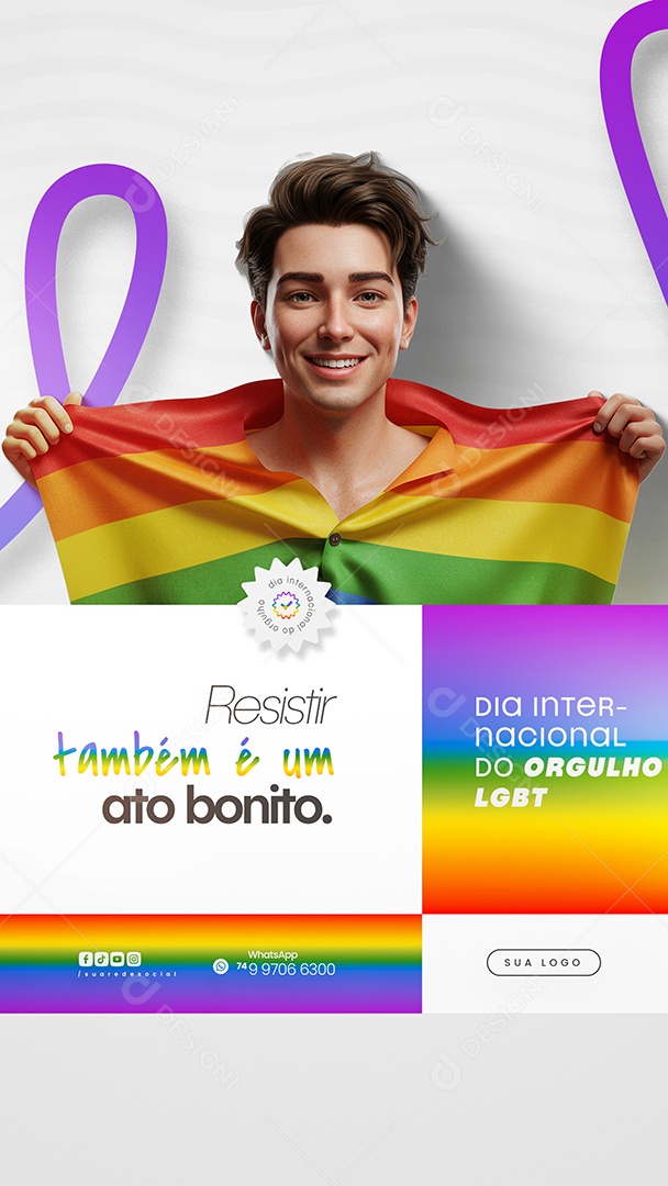 Story Dia Internacional do Orgulho LGBT Social Media PSD Editável