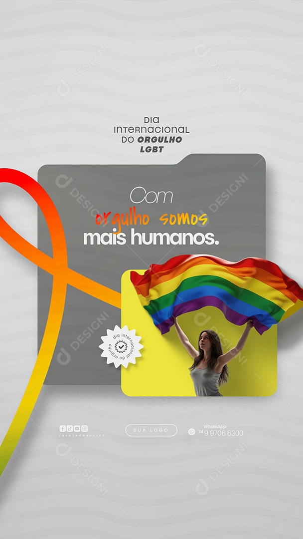 Story Dia Internacional do Orgulho LGBT Social Media PSD Editável