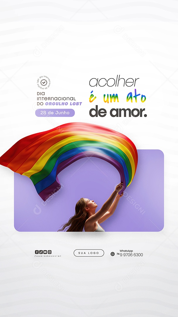 Story Dia Internacional do Orgulho LGBT Social Media PSD Editável