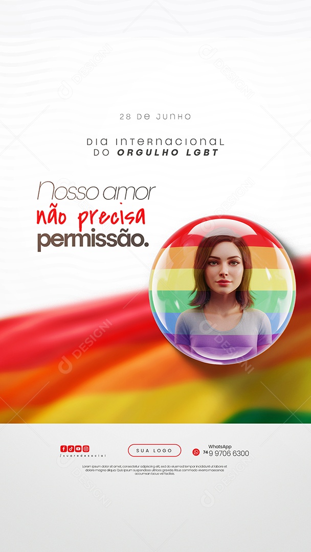 Story Dia Internacional do Orgulho LGBT Social Media PSD Editável