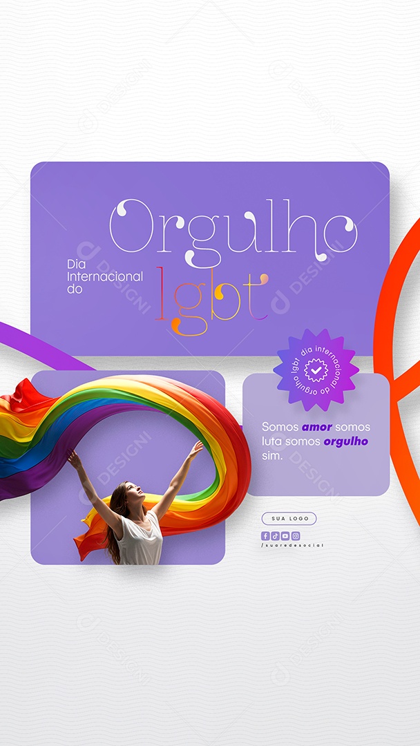 Story Dia Internacional do Orgulho LGBT Social Media PSD Editável