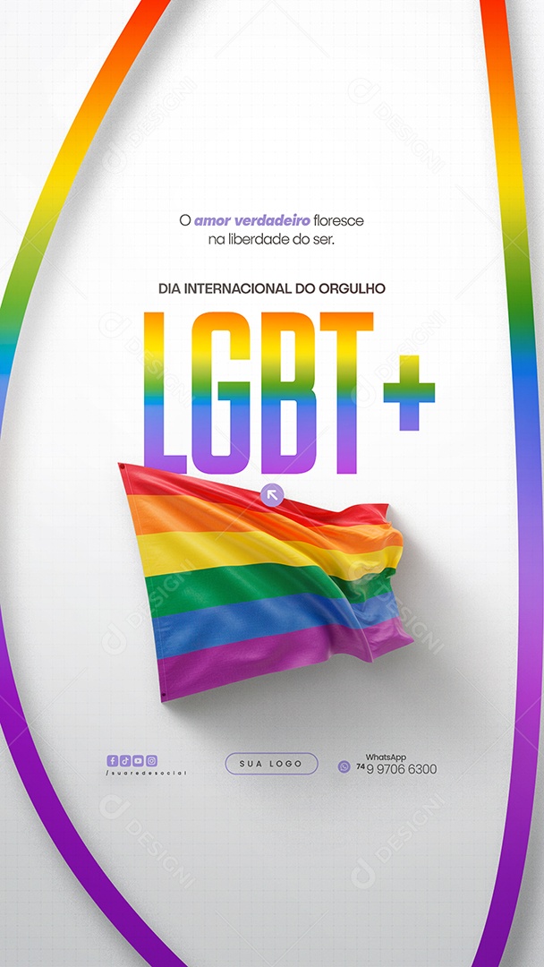 Story Dia Internacional do Orgulho LGBT Social Media PSD Editável
