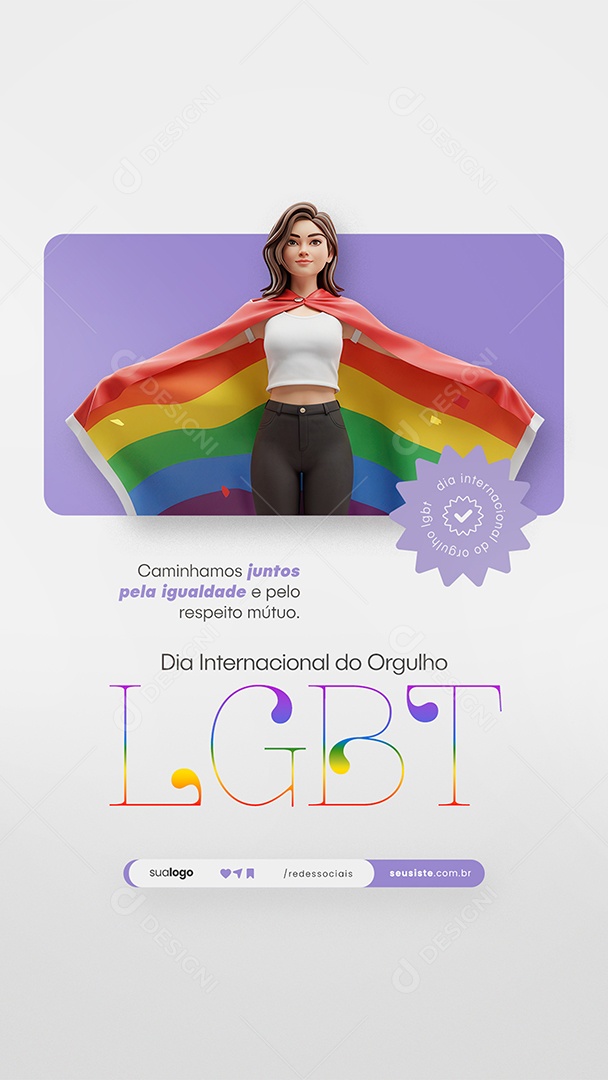 Story Dia Internacional do Orgulho LGBT Social Media PSD Editável