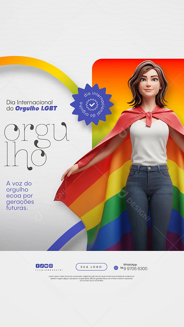Story Dia Internacional do Orgulho LGBT Social Media PSD Editável