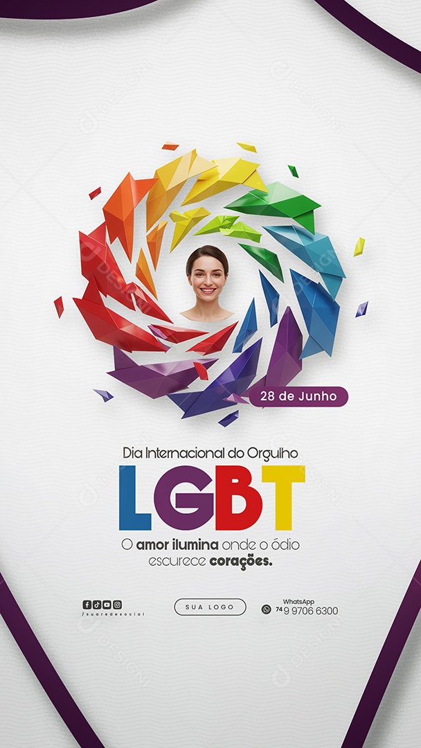 Story Dia Internacional do Orgulho LGBT Social Media PSD Editável