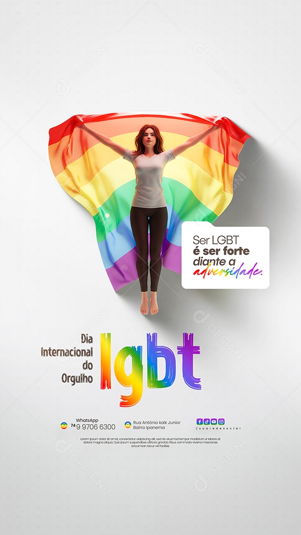 Story Dia Internacional do Orgulho LGBT Social Media PSD Editável