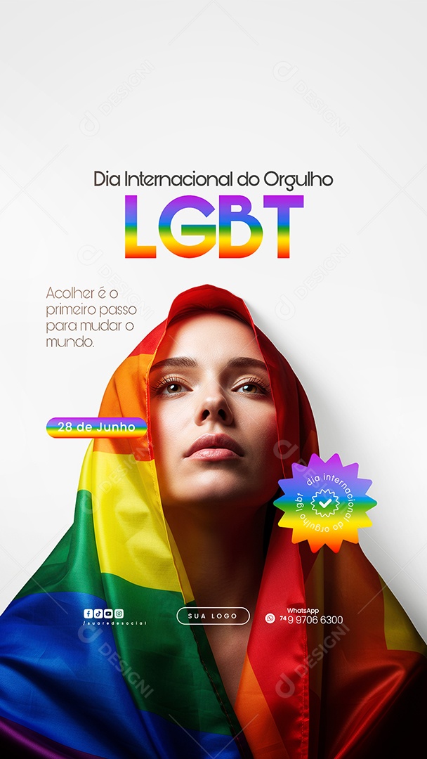 Story Dia Internacional do Orgulho LGBT Social Media PSD Editável