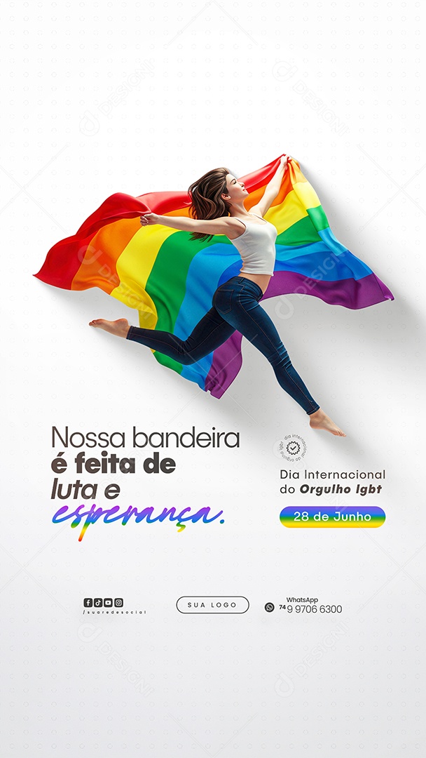 Story Dia Internacional do Orgulho LGBT Social Media PSD Editável