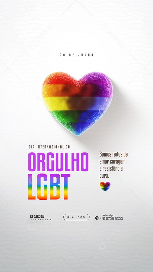 Story Dia Internacional do Orgulho LGBT Social Media PSD Editável