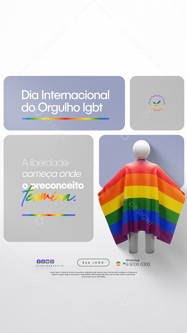 Story Dia Internacional do Orgulho LGBT Social Media PSD Editável