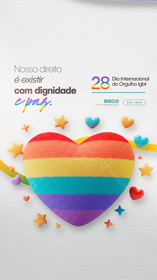 Story Dia Internacional do Orgulho LGBT Social Media PSD Editável