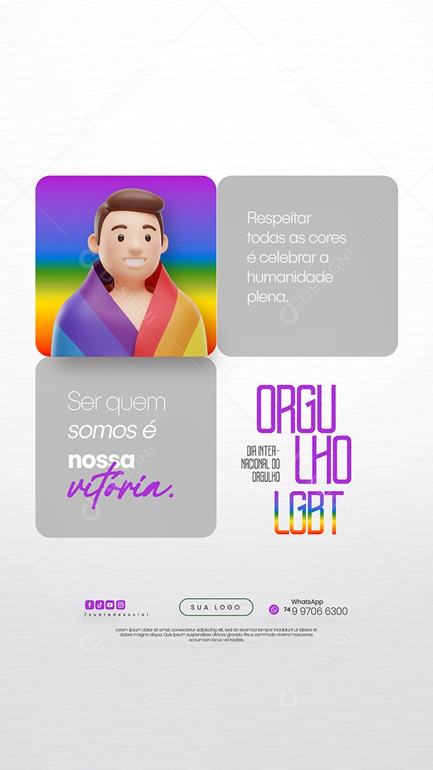 Story Dia Internacional do Orgulho LGBT Social Media PSD Editável