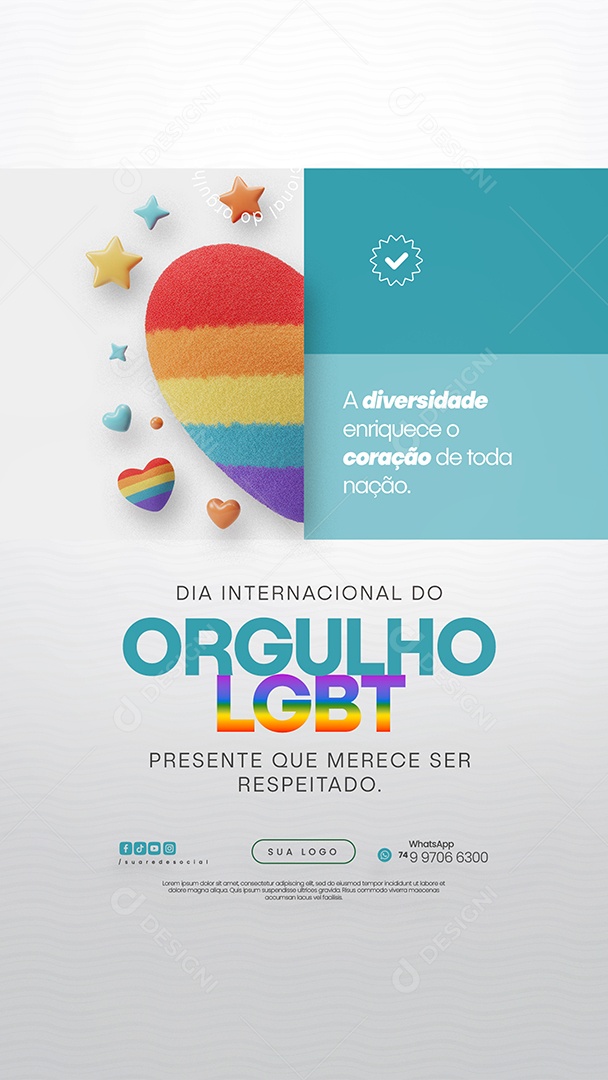 Story Dia Internacional do Orgulho LGBT Social Media PSD Editável