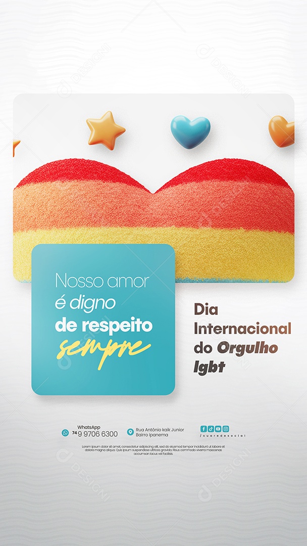 Story Dia Internacional do Orgulho LGBT Social Media PSD Editável