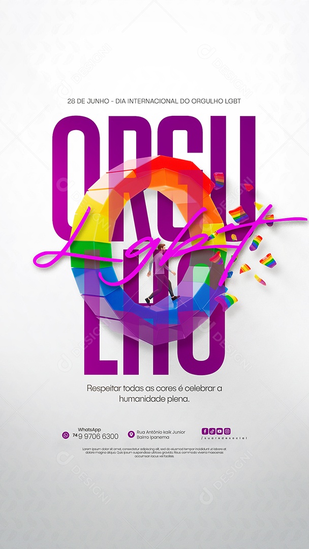 Story Dia Internacional do Orgulho LGBT Social Media PSD Editável