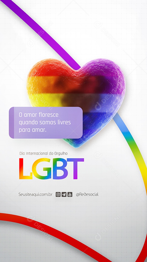 Story Dia Internacional do Orgulho LGBT Social Media PSD Editável